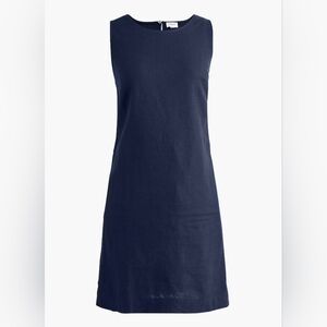 NWT $90 J.Crew Linen-Blend Navy Sleeveless Mini Dress Womens Size 6‎